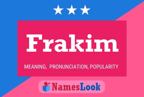 Frakim Name Poster