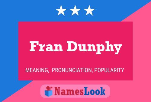 Fran Dunphy Name Poster