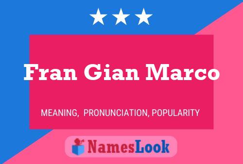 Fran Gian Marco Name Poster