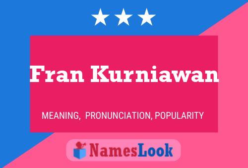 Fran Kurniawan Name Poster