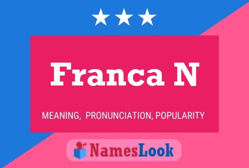 Franca N Name Poster