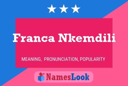 Franca Nkemdili Name Poster