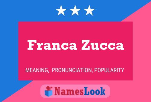 Franca Zucca Name Poster