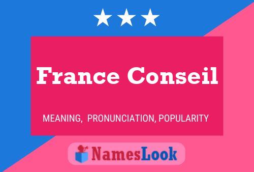 France Conseil Name Poster