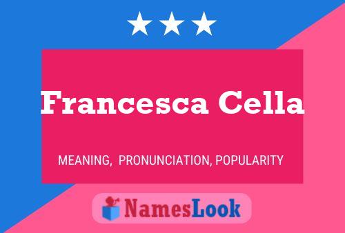 Francesca Cella Name Poster