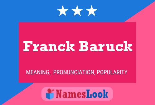 Franck Baruck Name Poster