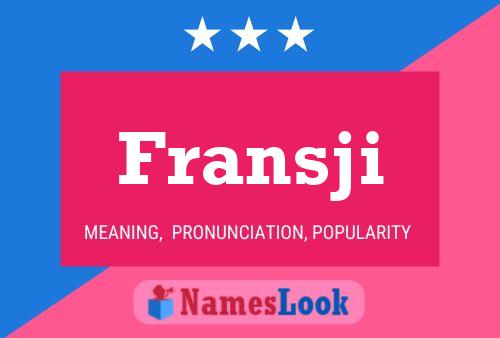 Fransji Name Poster