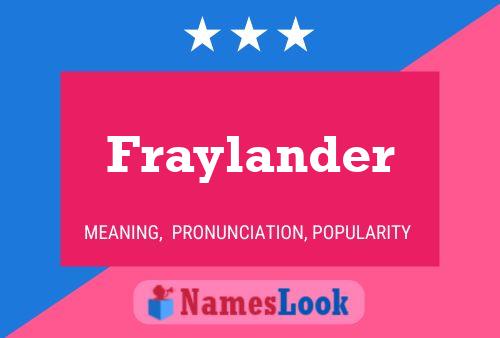 Fraylander Name Poster