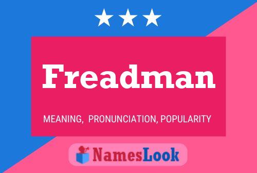 Freadman Name Poster