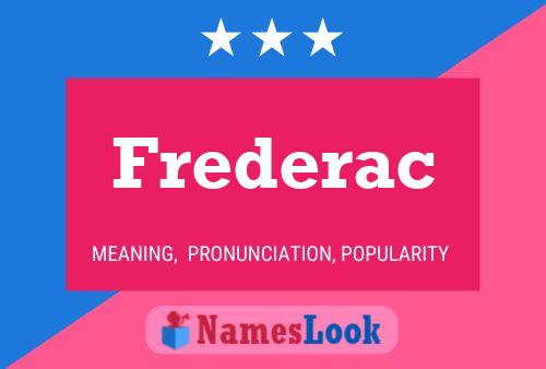 Frederac Name Poster