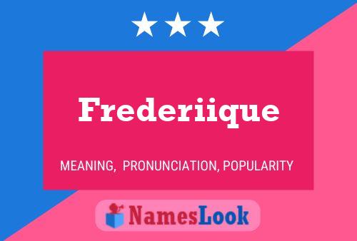 Frederiique Name Poster