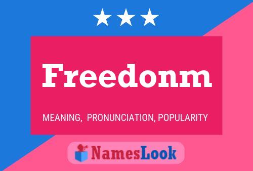 Freedonm Name Poster