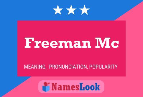 Freeman Mc Name Poster