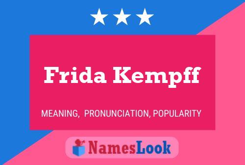 Frida Kempff Name Poster