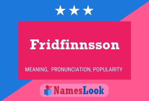 Fridfinnsson Name Poster