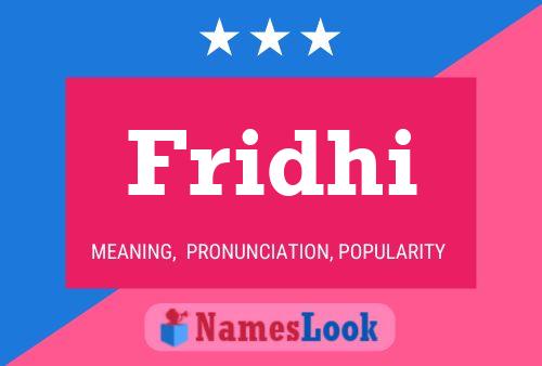 Fridhi Name Poster