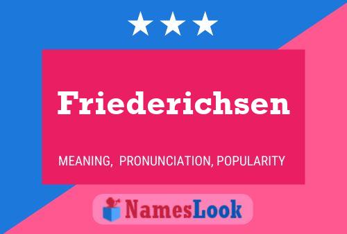 Friederichsen Name Poster