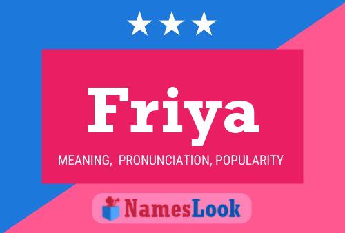 Friya Name Poster