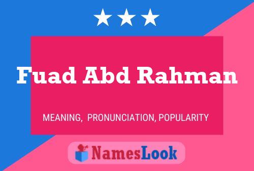 Fuad Abd Rahman Name Poster