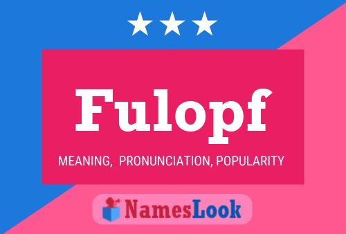 Fulopf Name Poster