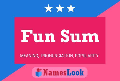 Fun Sum Name Poster