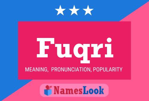 Fuqri Name Poster