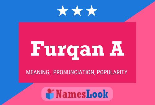 Furqan A Name Poster