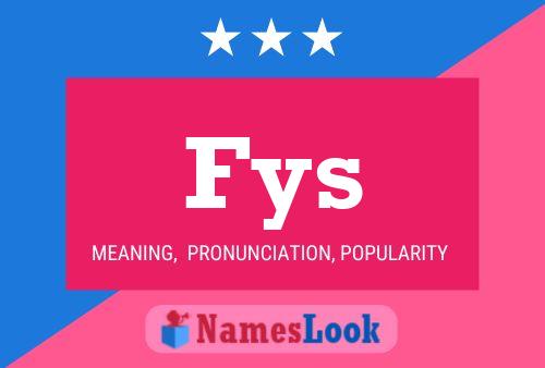 Fys Name Poster