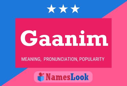 Gaanim Name Poster