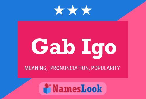 Gab Igo Name Poster