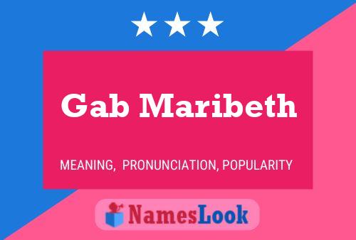 Gab Maribeth Name Poster