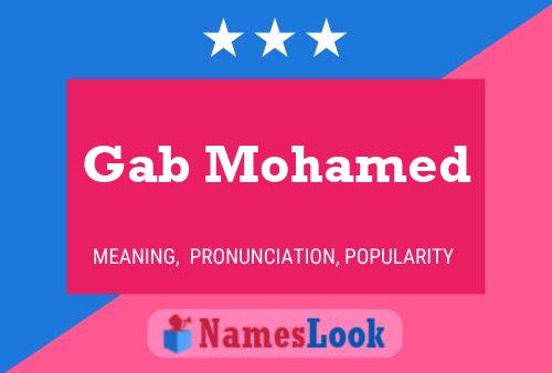 Gab Mohamed Name Poster