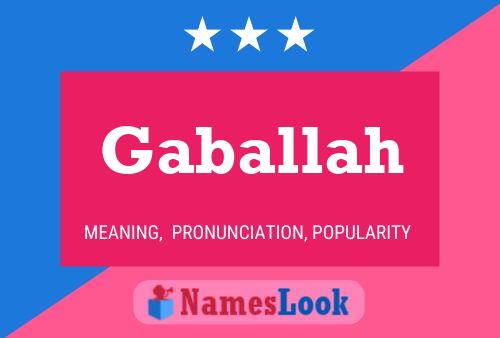 Gaballah Name Poster