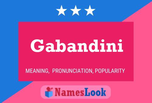 Gabandini Name Poster