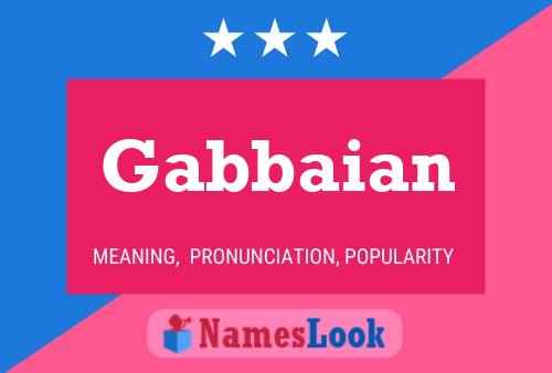 Gabbaian Name Poster