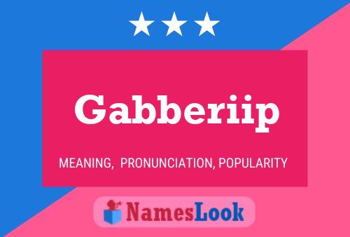 Gabberiip Name Poster