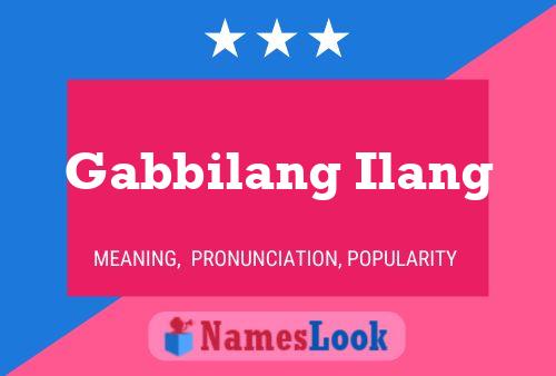 Gabbilang Ilang Name Poster