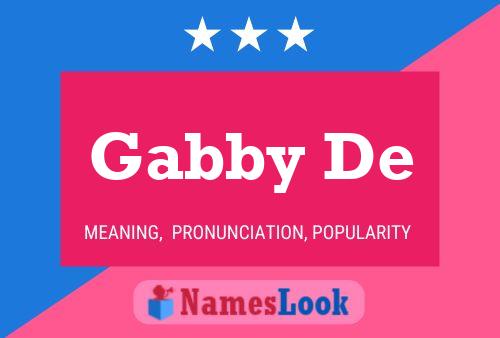 Gabby De Name Poster