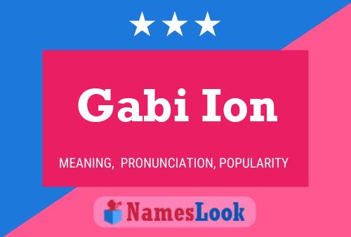 Gabi Ion Name Poster