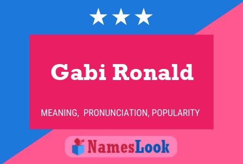 Gabi Ronald Name Poster