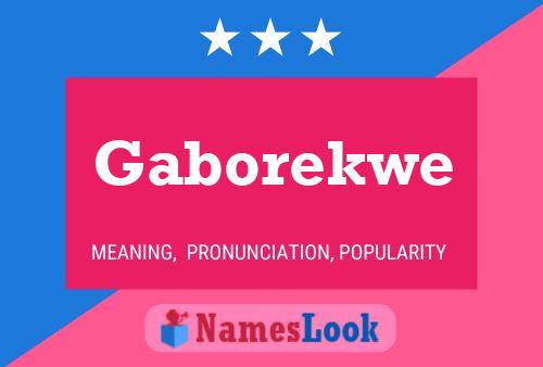 Gaborekwe Name Poster