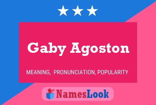 Gaby Agoston Name Poster