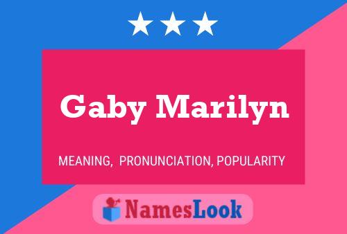 Gaby Marilyn Name Poster