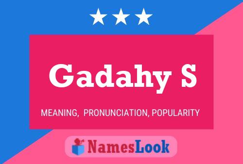 Gadahy S Name Poster