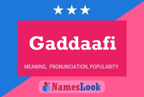 Gaddaafi Name Poster