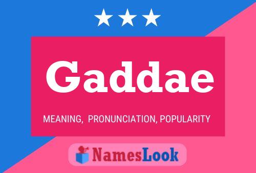 Gaddae Name Poster