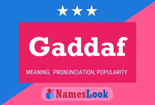 Gaddaf Name Poster