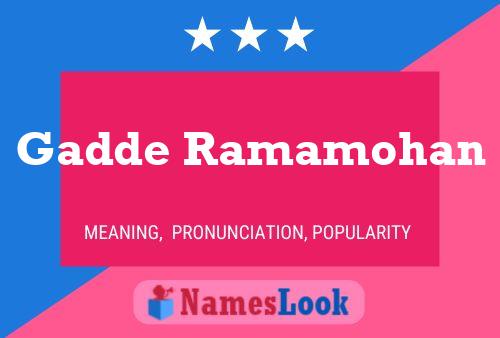 Gadde Ramamohan Name Poster