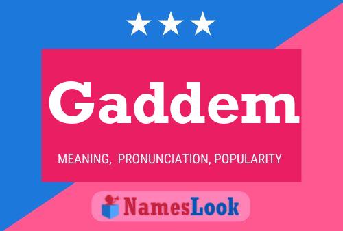 Gaddem Name Poster