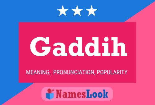 Gaddih Name Poster